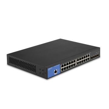 Linksys Switch di rete Gigabit gestito a 24 porte, 4 porte di uplink 10G SFP+