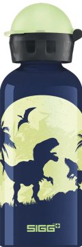 SIGG Kids Water Bottle Glow Moon Dinos thermos e recipiente isotermico 0,4 L Blu, Giallo