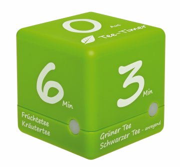 TFA-Dostmann CUBE TIMER Timer da cucina digitale Verde, Bianco