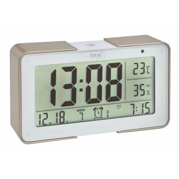 TFA-Dostmann 60.2540.53 sveglia Sveglia digitale Beige, Bianco
