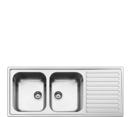 Smeg LLR116-2 lavello Lavello montato su piano Rettangolare Acciaio inox