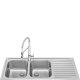 Smeg LLR116-2 lavello Lavello montato su piano Rettangolare Acciaio inox 3
