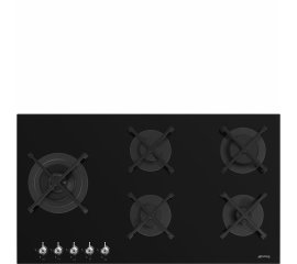 Smeg Classic PV395LN piano cottura Nero Da incasso 90 cm Gas 5 Fornello(i)