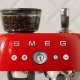 Smeg Macchina da Caffè Espresso Manuale con macinacaffè integrato 50's Style – Rosso LUCIDO – EGF03RDEU 24