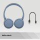 Sony Cuffie Bluetooth wireless WH-CH520 - Durata della batteria fino a 50 ore con ricarica rapida, stile on-ear - Blu 13