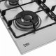 Beko HIAW64224SXE Acciaio inox Da incasso 58 cm Gas 4 Fornello(i) 6