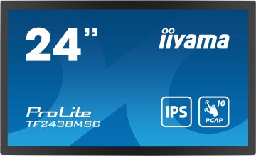 iiyama TF2438MSC-B1 visualizzatore di messaggi Pannello A digitale 61 cm (24") LED 600 cd/m² Full HD Nero Touch screen