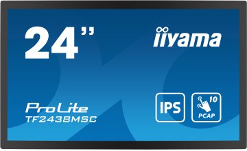 iiyama PROLITE Pannello A digitale 61 cm (24") LED 600 cd/m² Full HD Nero Touch screen