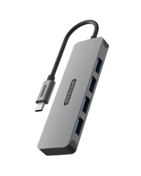 Sitecom CN-5009 hub di interfaccia USB 3.2 Gen 1 (3.1 Gen 1) Type-C 5000 Mbit/s Nero, Grigio