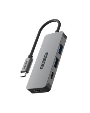 Sitecom CN-5010 hub di interfaccia USB 3.2 Gen 1 (3.1 Gen 1) Type-C 5000 Mbit/s Nero, Grigio