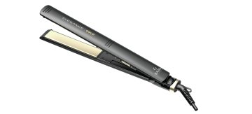 GA.MA Piastra Elegance Oro: trafile larghe in ceramica e olio d'argan "oro fluido", ceramica ion, effetto liscio o mosso a lungo, riscaldamento istantaneo, temperatura ideale fissa, pulsante chiudi p