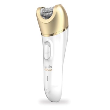 GA.MA Epilatore Oasis Oro: Cordless,Leggero - 150 grammi, Depilazione Precisa e Delicata in tutto il Corpo, Accessori Esclusivi, Autonomia d'uso di 60 minuti