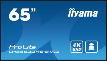 iiyama LH6560UHS-B1AG visualizzatore di messaggi Pannello A digitale 165,1 cm (65") LED Wi-Fi 500 cd/m² 4K Ultra HD Nero Processore integrato Android 11 24/7