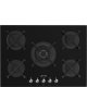 Smeg Classic PV375N piano cottura Nero Da incasso 72 cm Gas 5 Fornello(i) 2