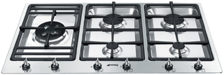 Smeg PS9062 piano cottura Acciaio inox Da incasso Gas 5 Fornello(i)