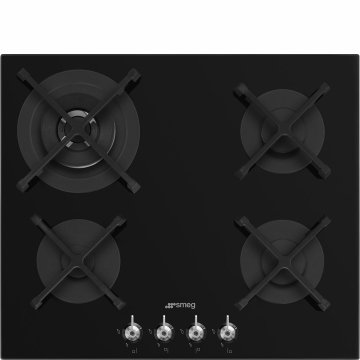 Smeg Classic PV364N piano cottura Nero Da incasso 60 cm Gas 4 Fornello(i)