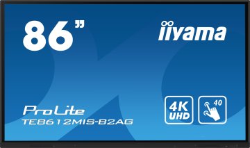 iiyama TE8612MIS-B2AG visualizzatore di messaggi Pannello A digitale 2,18 m (86") LED Wi-Fi 400 cd/m² 4K Ultra HD Nero Touch screen Processore integrato Android 24/7