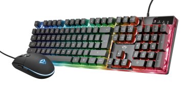 Trust GXT 838 Azor tastiera Mouse incluso Gaming USB Tedesco Nero