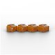 Lindy 40480 clip sicura Bloccaporte + chiave RJ-45 Arancione Acrilonitrile butadiene stirene (ABS) 3