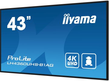 iiyama PROLITE Pannello A digitale 108 cm (42.5") LED Wi-Fi 500 cd/m² 4K Ultra HD Nero Processore integrato Android 11 24/7