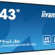 iiyama LH4360UHS-B1AG visualizzatore di messaggi Pannello A digitale 108 cm (42.5
