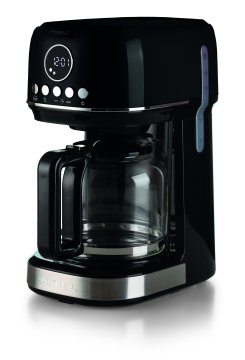 Ariete 1396 Macchina da caffè con filtro Moderna, Caffè americano, Capacità fino a 15 tazze, Base riscaldante, Display LCD, Filtri estraibili e lavabili, Nero
