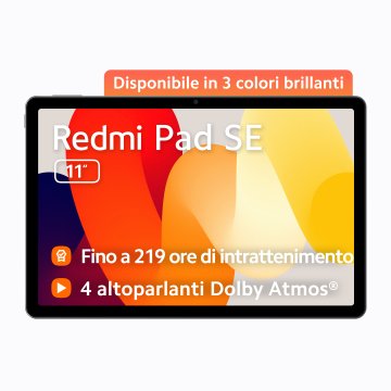 Xiaomi Redmi Pad SE Qualcomm Snapdragon 256 GB 27,9 cm (11") 8 GB Android 13 Grigio