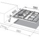 De’Longhi PLI 46 GH piano cottura Acciaio inox Da incasso 58 cm Gas 4 Fornello(i) 3