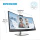 HP Monitor per video conferenze con schermo curvo E34m G4 USB-C WQHD 15