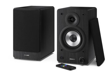 Sharp Bookshelf Speakers altoparlante 2-vie Nero Con cavo e senza cavo 60 W