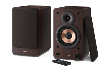 Sharp BOOKSHELF SPEAKERS 2-vie Marrone Con cavo e senza cavo 60 W