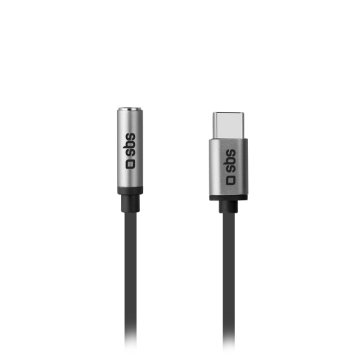 SBS TEADAPTJACKTYCK cavo per cellulare Nero 0,15 m USB C 3.5mm