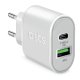 SBS Caricabatterie caricatore 20 Watt - Ricarica ultra rapida e due porte USB 2