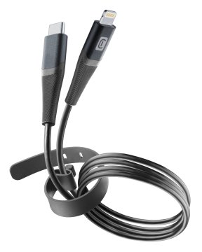 Cellularline Belt cable 120 cm - USB-C to Lightning Cavo con cinturino da USB-C a Lightning