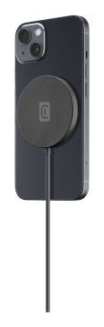 Cellularline Mag - Wireless Charger Nero Base di ricarica wireless magnetica per sistema MagSafe