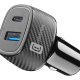 Cellularline Car Multipower Ultra - iPhone, Samsung, Xiaomi, Oppo and other Smartphones and Tablets Caricabatterie da auto veloce con porta USB e porta USB-C 2