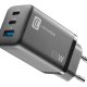Cellularline Multipower Micro 65W Caricabatterie da rete veloce ultracompatto 3 porte, 65W 2