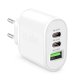 SBS TETRUSB2CGAN65W Caricabatterie per dispositivi mobili Universale Bianco AC Ricarica rapida Interno 2