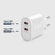 SBS TETR2CPD35W Caricabatterie per dispositivi mobili Universale Bianco AC Ricarica rapida Interno 5