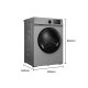 TCL F3 Serie Lavatrice Serie F3, 8kg, Classe A, lavaggio a vapore, centrifuga max 1400giri/min, Silver 5