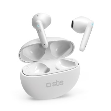 SBS Twin Pure Drops Auricolare True Wireless Stereo (TWS) In-ear Musica e Chiamate Bluetooth Bianco