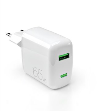 PURO PUFCMTCUSBAC65WGWHI Caricabatterie per dispositivi mobili Computer portatile, Smartphone, Tablet Bianco AC Ricarica rapida Interno