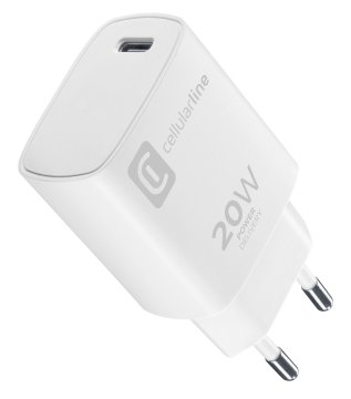 Cellularline CARICABATTERIA RETE APPLE 20W SMALL BIANCO Caricabatterie da rete USB-C 20W in micropack
