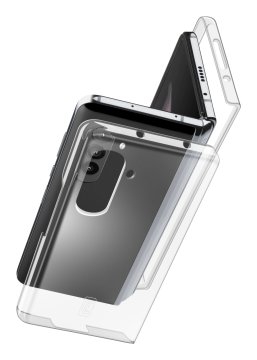 Cellularline Clear Case - Galaxy Z Fold5 Custodia trasparente rigida composta da due pezzi
