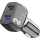 Cellularline Car Multipower 2 FAST - iPhone, Samsung, Xiaomi, Oppo and other Smartphones and Tablets Caricabatterie da auto veloce 2 porte, 36W 2