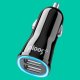 PLOOS - DUAL USB CAR ADAPTER 2A - Universal Caricabatterie da auto con due porte USB 2