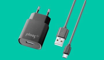 PLOOS - USB KIT ADAPTER 1A - Micro USB Caricabatterie da rete 1A con cavo Micro USB