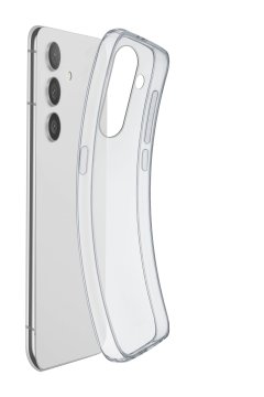 Cellularline Fine - Galaxy S24 Cover in gomma morbida ultra sottile e trasparente