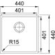 Franke NPX 110-40 Lavello ad incasso Rettangolare 3