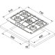 Franke Smart FHSM 755 4G DC XS C Acciaio inox Da incasso 73 cm Gas 5 Fornello(i) 3